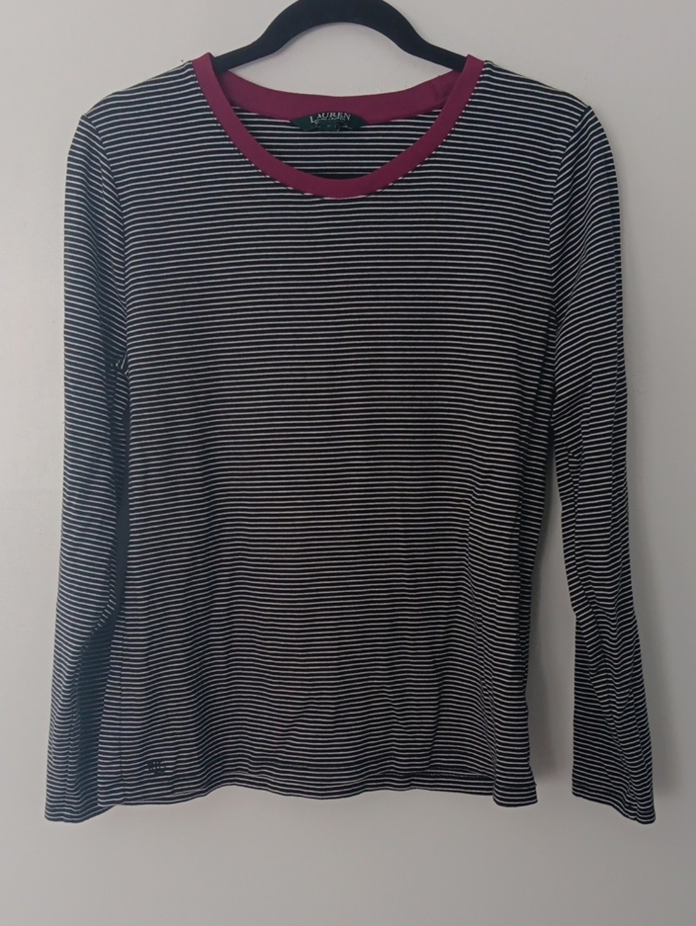 Lauren Ralph Lauren  Striped Long-Sleeve Top #3802